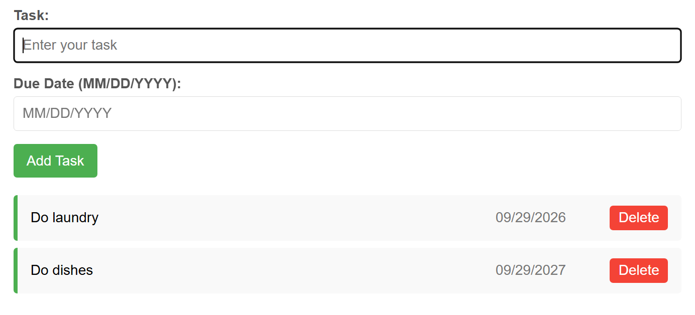 Mockup To-Do List screenshot